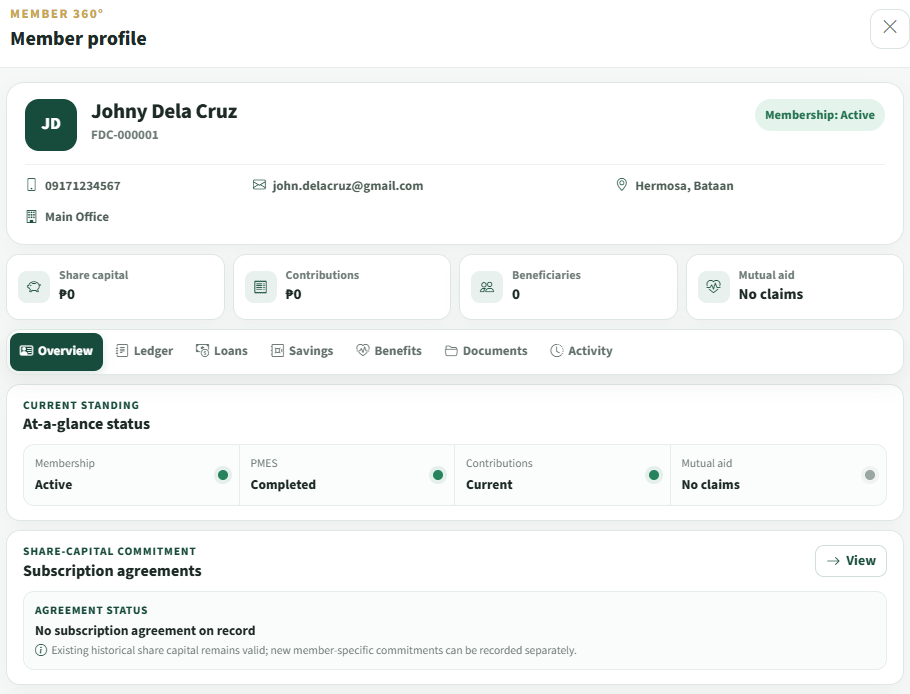 Member 360 Profile